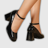 Celeste | Zapatos de tacón con tira de patente