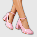 Celeste | Zapatos de tacón con tira de patente
