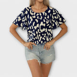 Evelyn – Blusa casual con cuello redondo