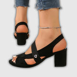 Elara | Tacones Cómodos con Tira Cruzada
