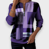 Margaret | Casual sweatshirt with half zip