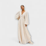 Elsa - Maxivestido color crema de Allegory