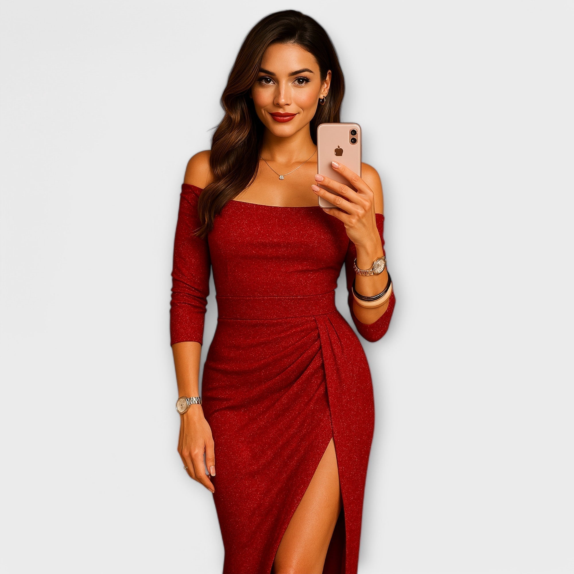 Lena - El elegante vestido con hombros descubiertos