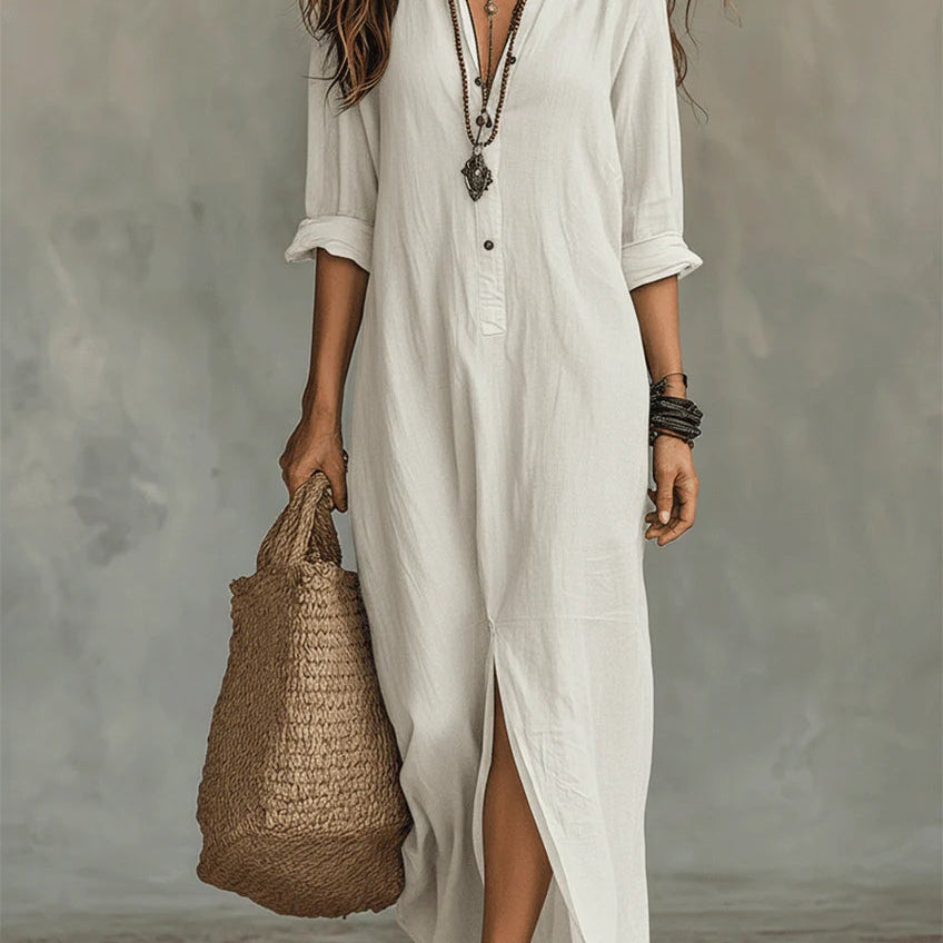 SAULE | Effortlessly Flattering Maxi Dress for Everyday Versatility