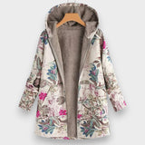 Pia | Elegante chaqueta de forro polar con estampado floral