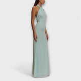 Lagoon - Vestido largo halter con caída