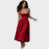 Gesine - Vestido Midi Corsé Sin Mangas