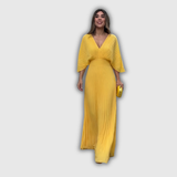 Serelina | Vestido maxi con pliegues Elegance