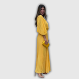 Serelina | Vestido maxi con pliegues Elegance