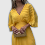 Serelina | Vestido maxi con pliegues Elegance
