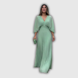 Serelina | Vestido maxi con pliegues Elegance