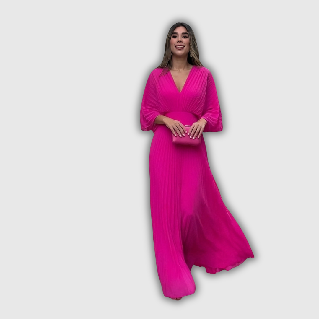 Serelina | Vestido maxi con pliegues Elegance