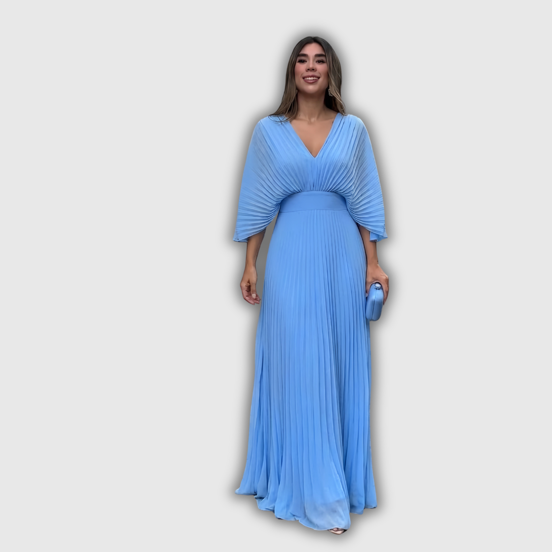 Serelina | Vestido maxi con pliegues Elegance