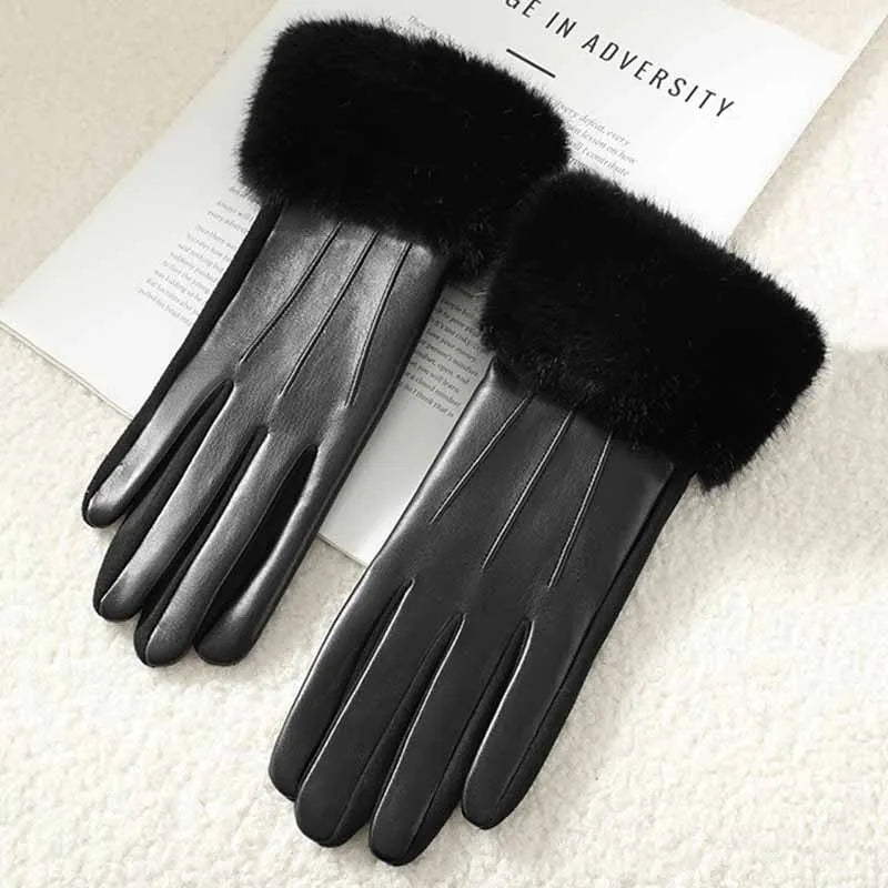 St. Claire | Guantes con ribete de piel sintética