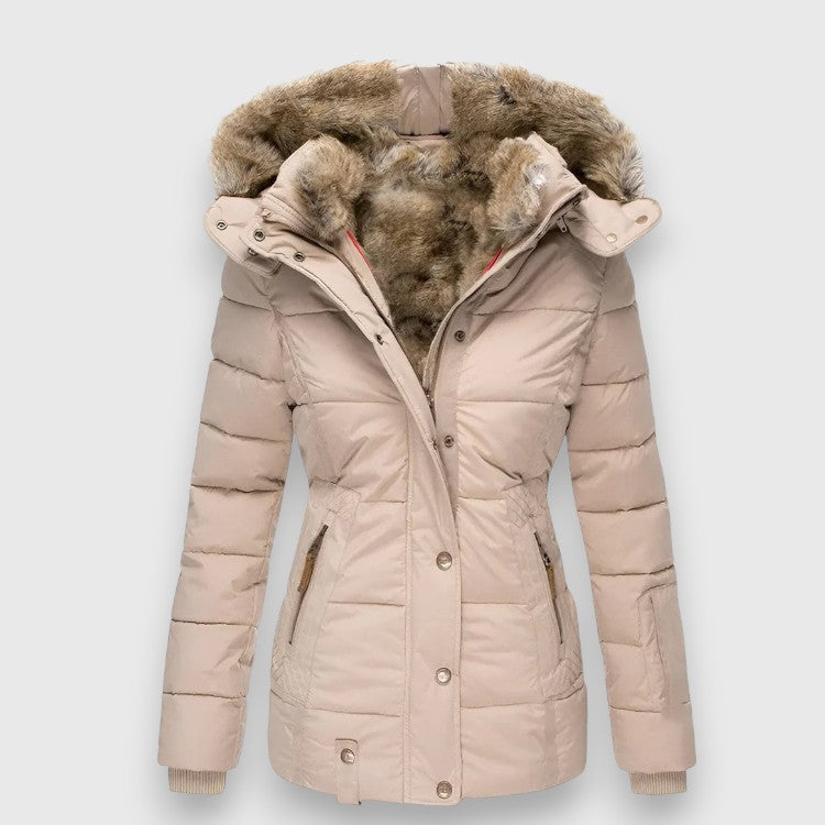 Chaqueta de plumón Margot I con capucha y corte ajustado