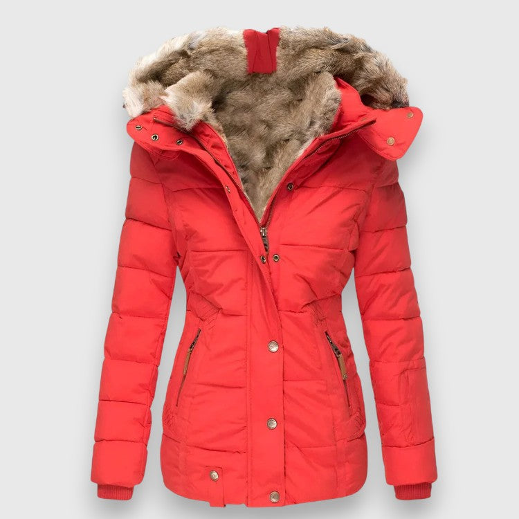 Chaqueta de plumón Margot I con capucha y corte ajustado