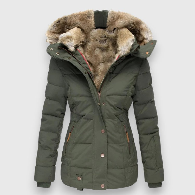 Chaqueta de plumón Margot I con capucha y corte ajustado