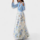 Harper - Vestido largo floral brillante