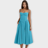 Gesine - Vestido Midi Corsé Sin Mangas