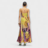 Kiara - Maxi Vestido con Estampado Ikat Vibrante