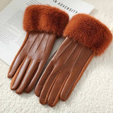 St. Claire | Guantes con ribete de piel sintética