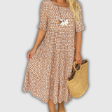 Vestido midi de manga corta Zerelle