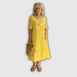 Vestido midi de manga corta Zerelle