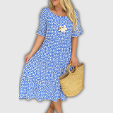 Vestido midi de manga corta Zerelle