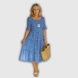 Vestido midi de manga corta Zerelle