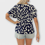 Evelyn – Blusa casual con cuello redondo