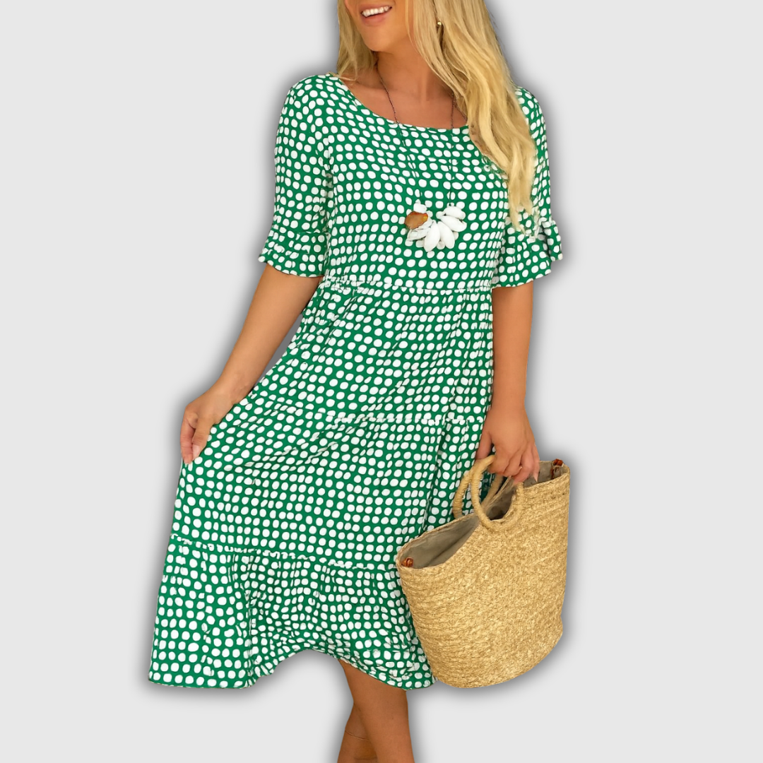 Vestido midi de manga corta Zerelle