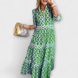 Sophia | Vestido midi con estampado de cadena