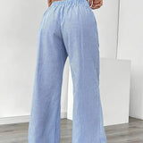 Alina™ | Elegantes pantalones a rayas con bolsillos