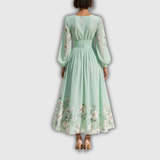 Odelia – Vestido midi floral con silueta fluida