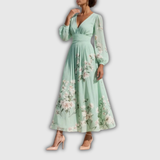 Odelia – Vestido midi floral con silueta fluida