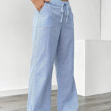 Alina™ | Elegantes pantalones a rayas con bolsillos