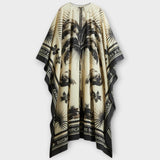 Melissa - Kaftán maxi con estampado de flamencos extra grandes