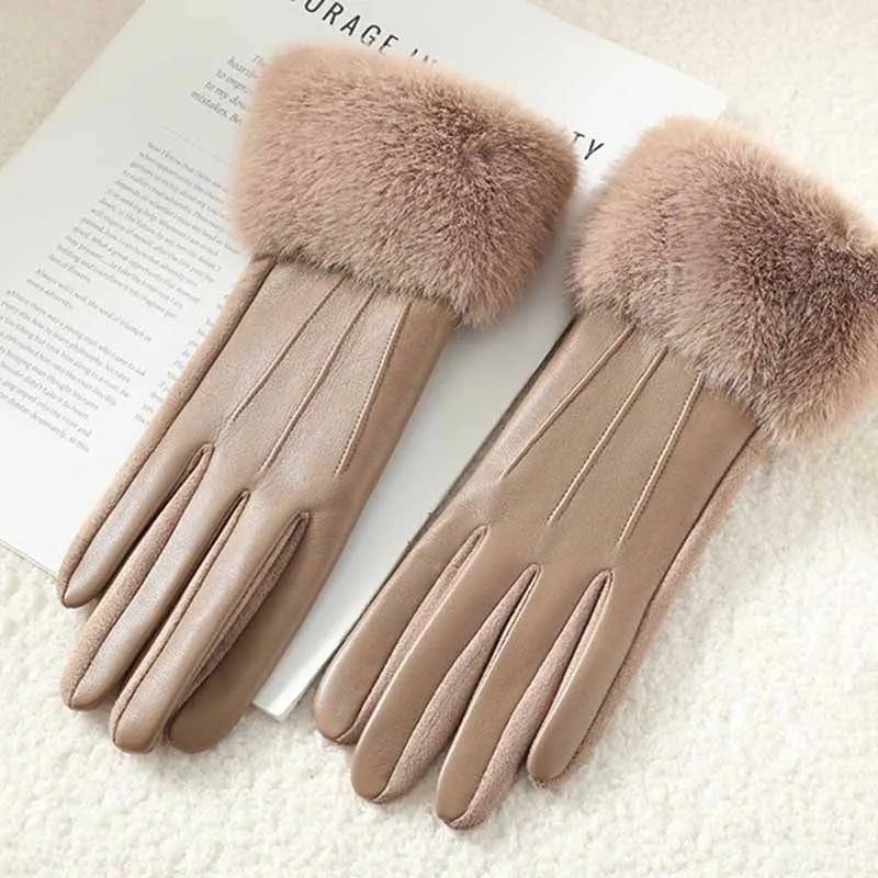 St. Claire | Guantes con ribete de piel sintética