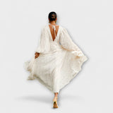Elsa - Maxivestido color crema de Allegory