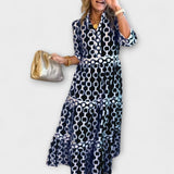 Sophia | Vestido midi con estampado de cadena