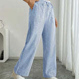 Alina™ | Elegantes pantalones a rayas con bolsillos