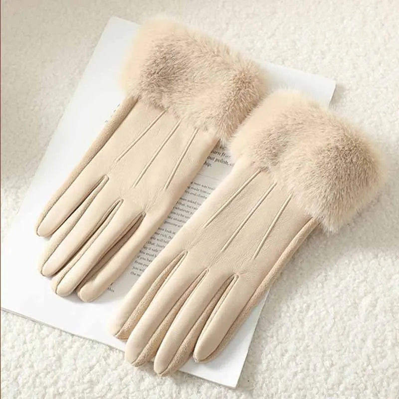 St. Claire | Guantes con ribete de piel sintética