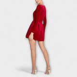 Wren - Minivestido de terciopelo con adornos de pedrería