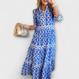 Sophia | Vestido midi con estampado de cadena
