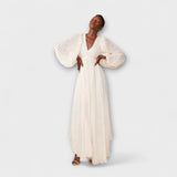 Elsa - Maxivestido color crema de Allegory