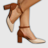 Marielle | Zapatos de tacón con tira bicolor