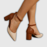 Marielle | Zapatos de tacón con tira bicolor