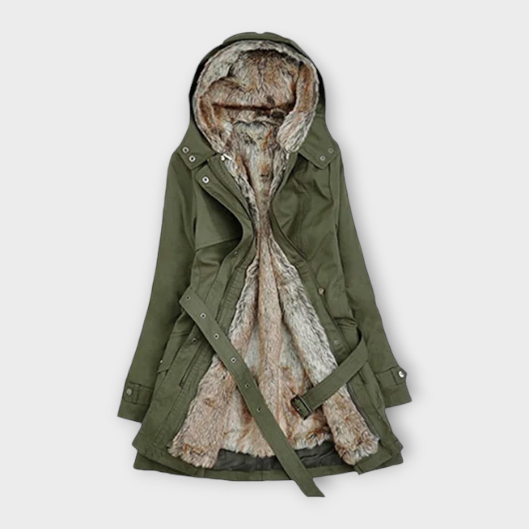 Mikash - Chaqueta cómoda con forro de piel