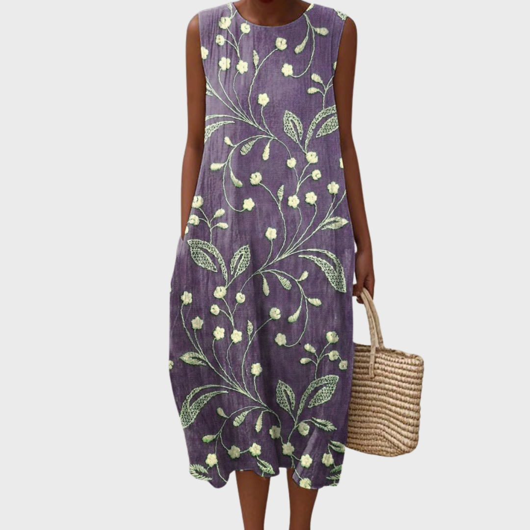 Florence - Vestido de algodón floral para el verano