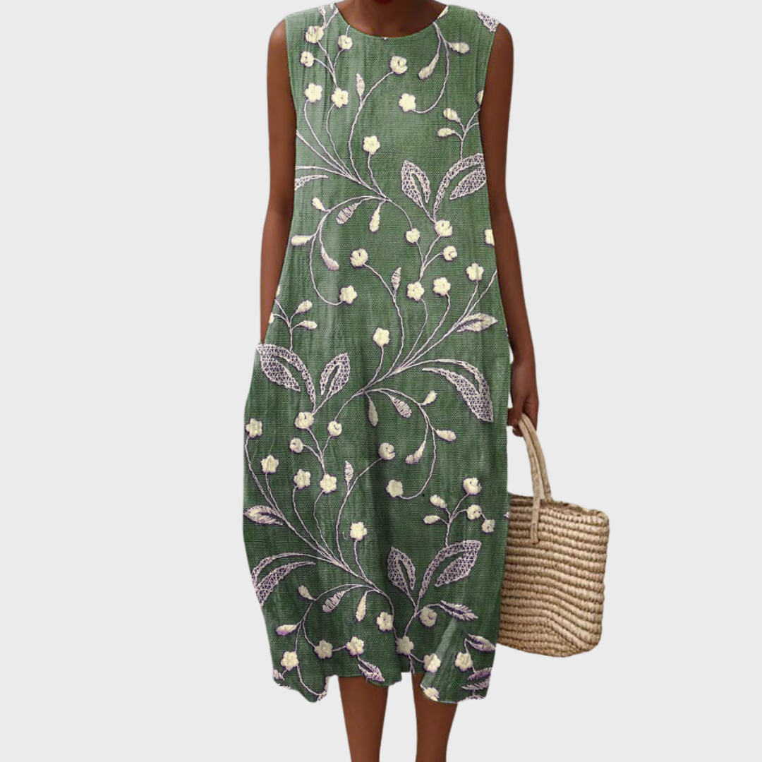 Florence - Vestido de algodón floral para el verano